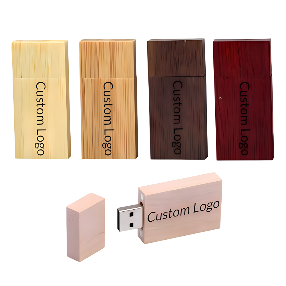 low price wooden rectangle usb flash drive