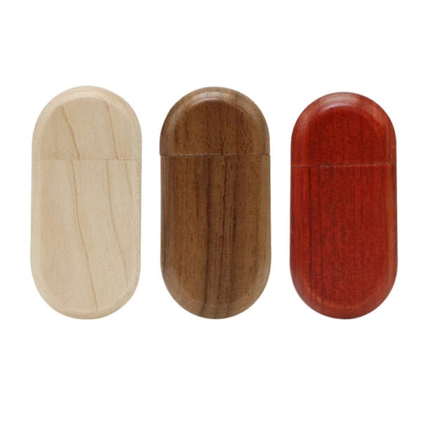 oval friendly wooden usb flash drive