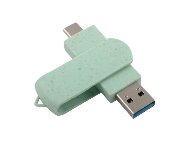 Green Degradable Rotating Phone USB Flash Drive