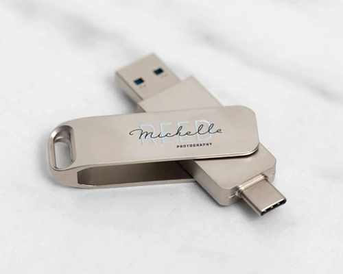 Dual Metal Flash Drive 3.0 USB Type C