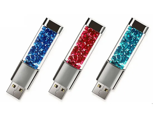 LED Light Crystal High Grade Gift USB Flash Disk USB Flash Drive USB Pen Drive USB Stick Flash Drives for Promotional - USB Flash Drive