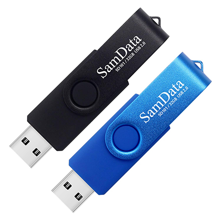 SamData 32GB USB Flash Drives 2 Pack 32GB Thumb DrivesMemory Stick Jump Drive with LED Light for Storage and Backup