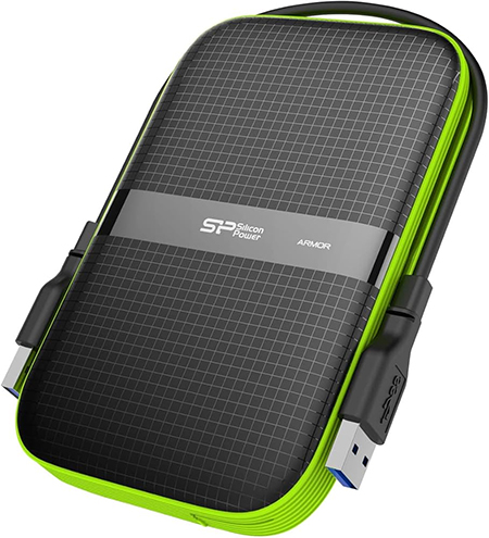 SP Silicon Power Armor A60 1TB Rugged External Hard Drive, Military-Grade Shockproof Water-Resistant USB 3.0 Portable HDD for Desktop Laptop PC Mac