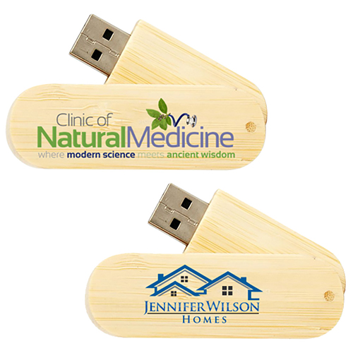 Swivel USB Flash Drive Bamboo 2 GB Eco Promotional Products