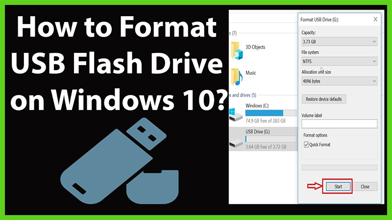 How to Format USB Flash Drive on Windows 10