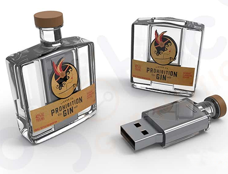 Gin Bottle USB Flash Drive