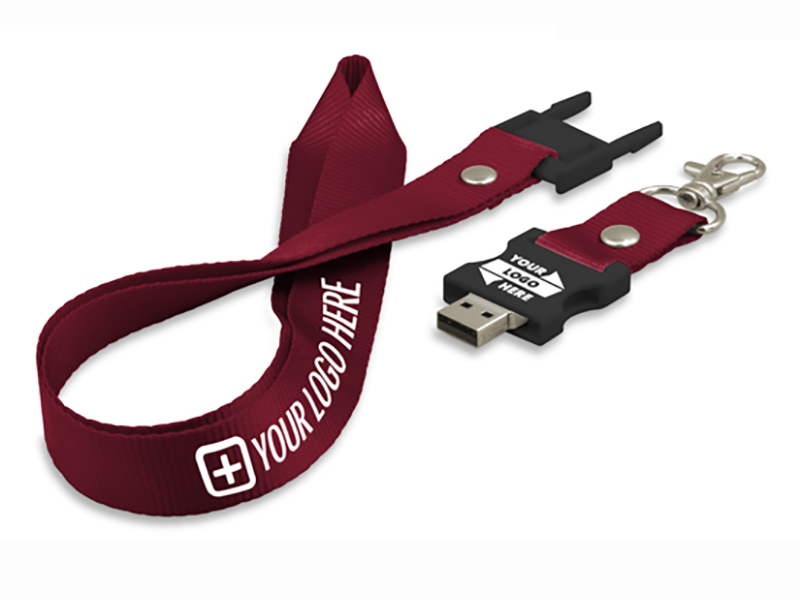 Promotional Lanyard USB Flash Drive with Your Logo