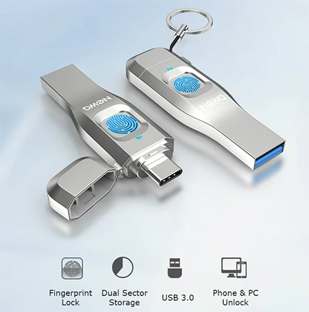 USB3.0 Fingerprint Encryption USB Flash Disk with APP Management Systemfor Business  Personal Data Security