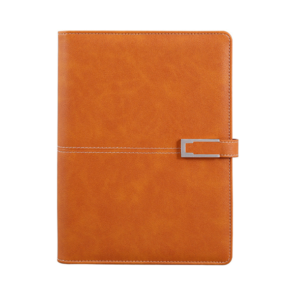 notebook with usb flash drive brown