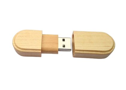 Oval Wooden Flash Drive