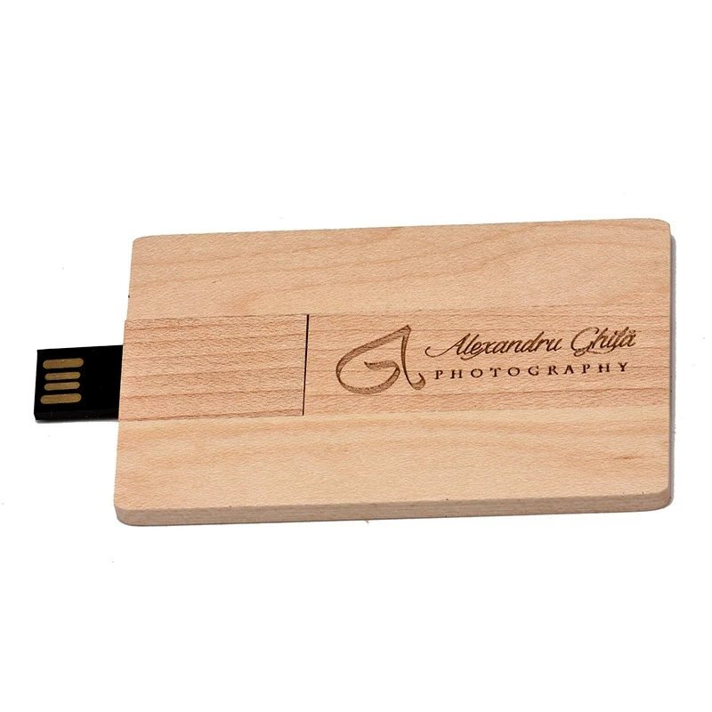odm wood card usb flash drive china customized